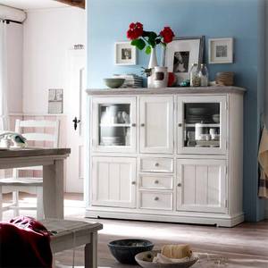 Buffet Opera II Pin massif - Blanc verni