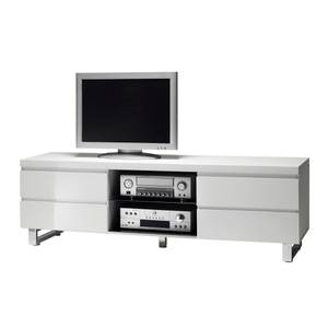 Tv-kast Paddington mdf glas metaal hoogglans wit