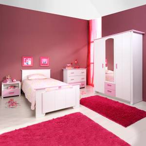 Set de chambre Biotiful 4 éléments - blanc et rose