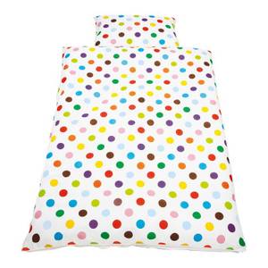 Parure de lit pour bébé Dots Taie d'oreiller et housse de couette - Multicolore