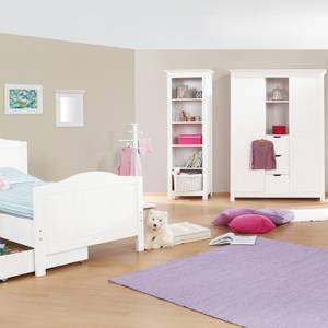 Kinderkamerset Nina 1- (3-delig, bed, commode met deuren en 2-deurige kledingkast met middenstuk