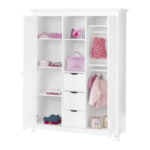 Chambre de bébé Nina large grande Lit pour bébé, table à langer et armoire à vêtements 2 portes avec console centrale