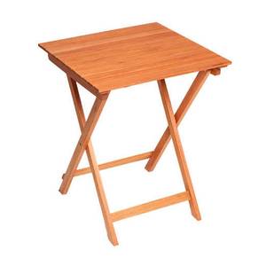 Table pliable Porto (60 x 60 cm) Bois d'eucalyptus - Huilé