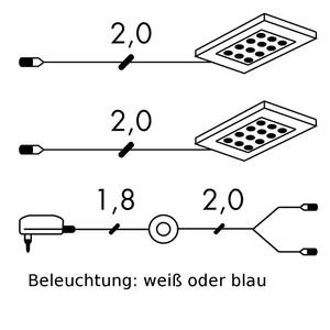 Illuminazione LED Puna (set da 2) Trasformatore e cavo di alimentazione incluso - Illuminazione - Blu