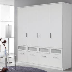 Armoire à portes battantes Bochum Blanc alpin / Verre dépoli - 3 portes - 136 cm