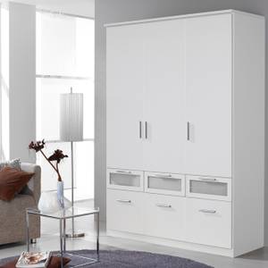 Armoire à portes battantes Bochum Blanc alpin / Verre dépoli - 4 portes - 181 cm