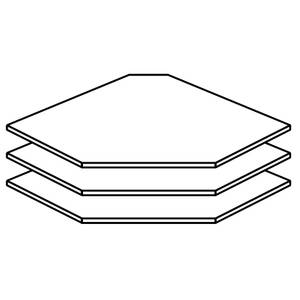 Planken (3-delige set) hoek - 91cm breed