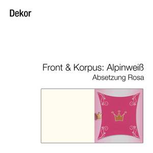 Kommode Kate Pink - Weiß - Holzart/Dekor - 100 x 86 x 38 cm