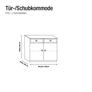 Commode Kate Prinzessinnen Roze - Wit - Hout - 100 x 86 x 38 cm