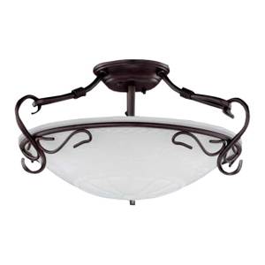 Plafondlamp Riva antiek roestkleurig - hoogte: 22cm