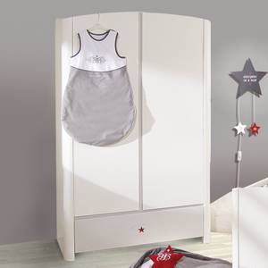 Armoire à vêtements Rock Star Blanc / Gris - 3 portes