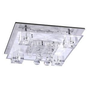 LED-Deckenleuchte Roxane Metall/Glas Chrom 45x45 cm