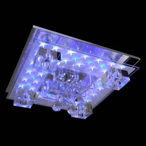 LED-Deckenleuchte Roxane Metall/Glas - Chrom - 45x66 cm