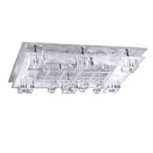 LED-Deckenleuchte Roxane Metall/Glas - Chrom - 45x66 cm