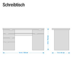 Computertisch Scarlett Hochglanz Weiß / Alpinweiß - Hochglanz Weiß / Alpinweiß