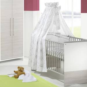 Babyzimmer Eco Silber (2-teilig) Weiß/ Pinie-Silber Dekor