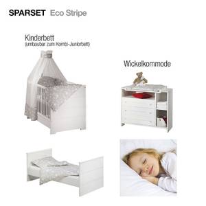 Babyzimmer Eco Stripe (2-teilig) Weiß