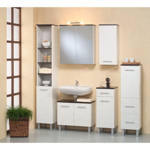 Armadietto basso Malaga Bianco - Materiale a base lignea - 32 x 84 x 31 cm