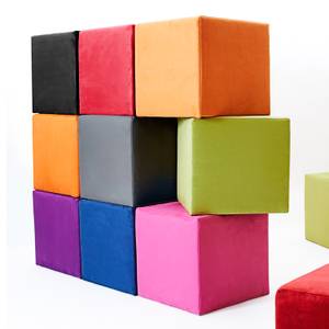 Siège cube Fredrik Microfibre - Rouge