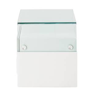 Table de chevet Imitation cuir - Blanc