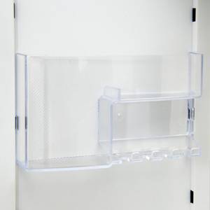 Armoire avec miroir Swing Blanc - Verre - Matière plastique - 76 x 58 x 18 cm
