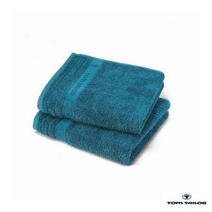 Handdoek Tom Tailor Katoen - Petrol blauw - 70x140cm