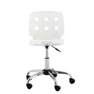 Chaise pivotante Tracy pour jeunes Plastique – Blanc transparent