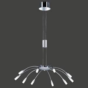 LED-JoJo-Pendel Umbrella Chrom/Aluminium - Glas weiß satiniert
