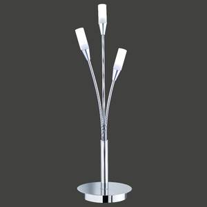 Lampada da tavolo LED Umbrella Color cromo/Alluminio satinato e vetro bianco