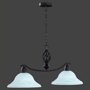 Hanglamp E27- wit gesatineerd glas met p wit gesatineerd glas met patroon