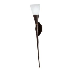 Lampada da parete Tromba Color oro 1 luce Metallo/Vetro Nero-oro/Bianco