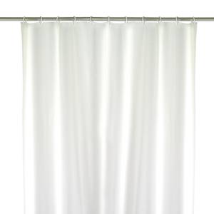 Duschvorhang Uni Weiß Weiß - Kunststoff - Textil - 180 x 200 cm