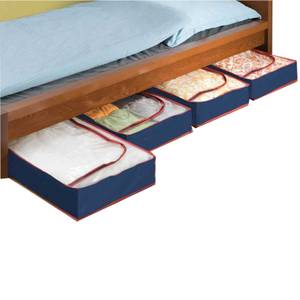 Contenitore sottoletto (in set da 4) Blu,rosso