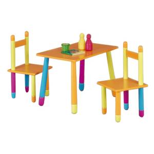 Set sedie e tavolo per bambini Fresno 3 pezzi - Multicoloree