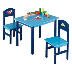 Table et chaises pour enfant Miami 3 éléments - Bleu