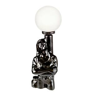 Lampe de bureau Austin Noir - Céramique - Pierre - Hauteur : 38 cm