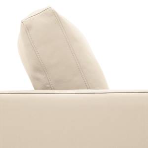 Canapé d'angle Portobello Cuir véritable Cuir véritable Gad : Crème - Largeur : 251 cm - Méridienne courte à droite (vue de face)