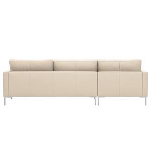 Ecksofa Portobello Echtleder Echtleder Gad: Creme - Breite: 251 cm - Longchair davorstehend links