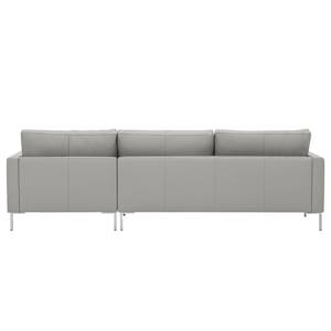 Ecksofa Portobello Echtleder Echtleder Gad: Grau - Breite: 251 cm - Longchair davorstehend rechts