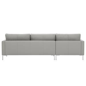 Ecksofa Portobello Echtleder Echtleder Gad: Grau - Breite: 251 cm - Longchair davorstehend links