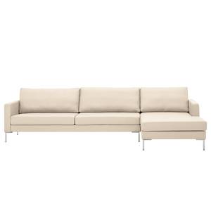 Ecksofa Portobello Echtleder Echtleder Gad: Creme - Breite: 293 cm - Longchair davorstehend rechts