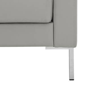 Ecksofa Portobello Echtleder Echtleder Gad: Grau - Breite: 293 cm - Longchair davorstehend links