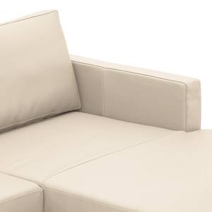 Ecksofa Portobello Echtleder Echtleder Gad: Creme - Breite: 207 cm - Longchair davorstehend rechts