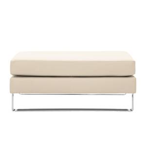 Pouf repose-pieds Portobello Cuir véritable - Cuir véritable Gad : Crème - Luge