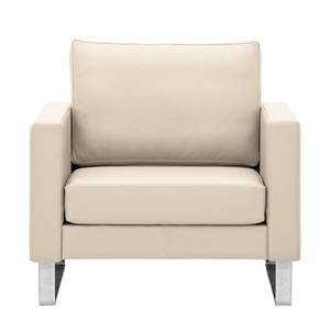 Fauteuil Portobello Cuir véritable Cuir véritable Gad : Crème - Luge