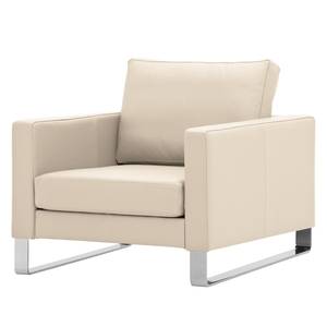 Fauteuil Portobello Cuir véritable Cuir véritable Gad : Crème - Luge