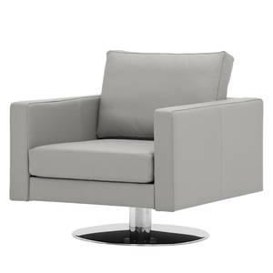 Fauteuil pivotant Portobello Cuir véritable - Cuir véritable Gad : Gris