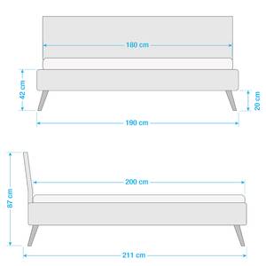 Bett Loca Eiche massiv - 180 x 200cm