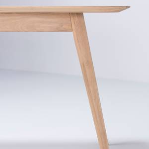 Table Viggo Chêne partiellement massif / Linoléum - Anthracite / Chêne - 140 x 90 cm