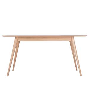 Table Viggo Chêne partiellement massif / Linoléum - Anthracite / Chêne - 160 x 90 cm